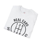 real cars don't shift themselves t-shirt