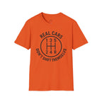 real cars don't shift themselves t-shirt