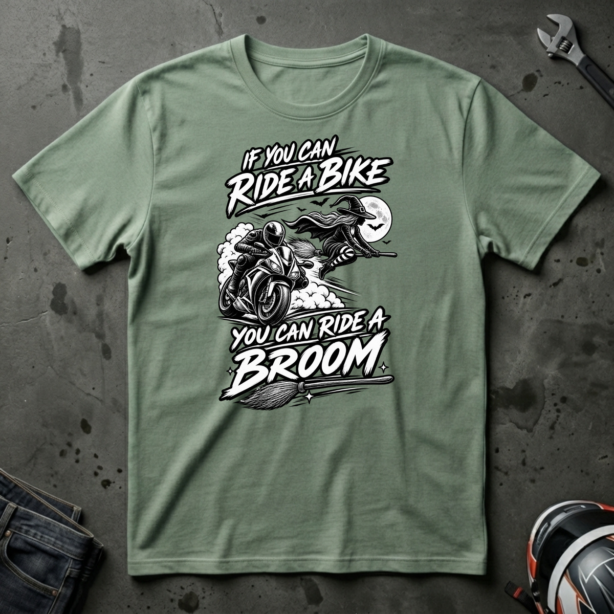 If you can ride a bike you can ride a broom T-Shirt